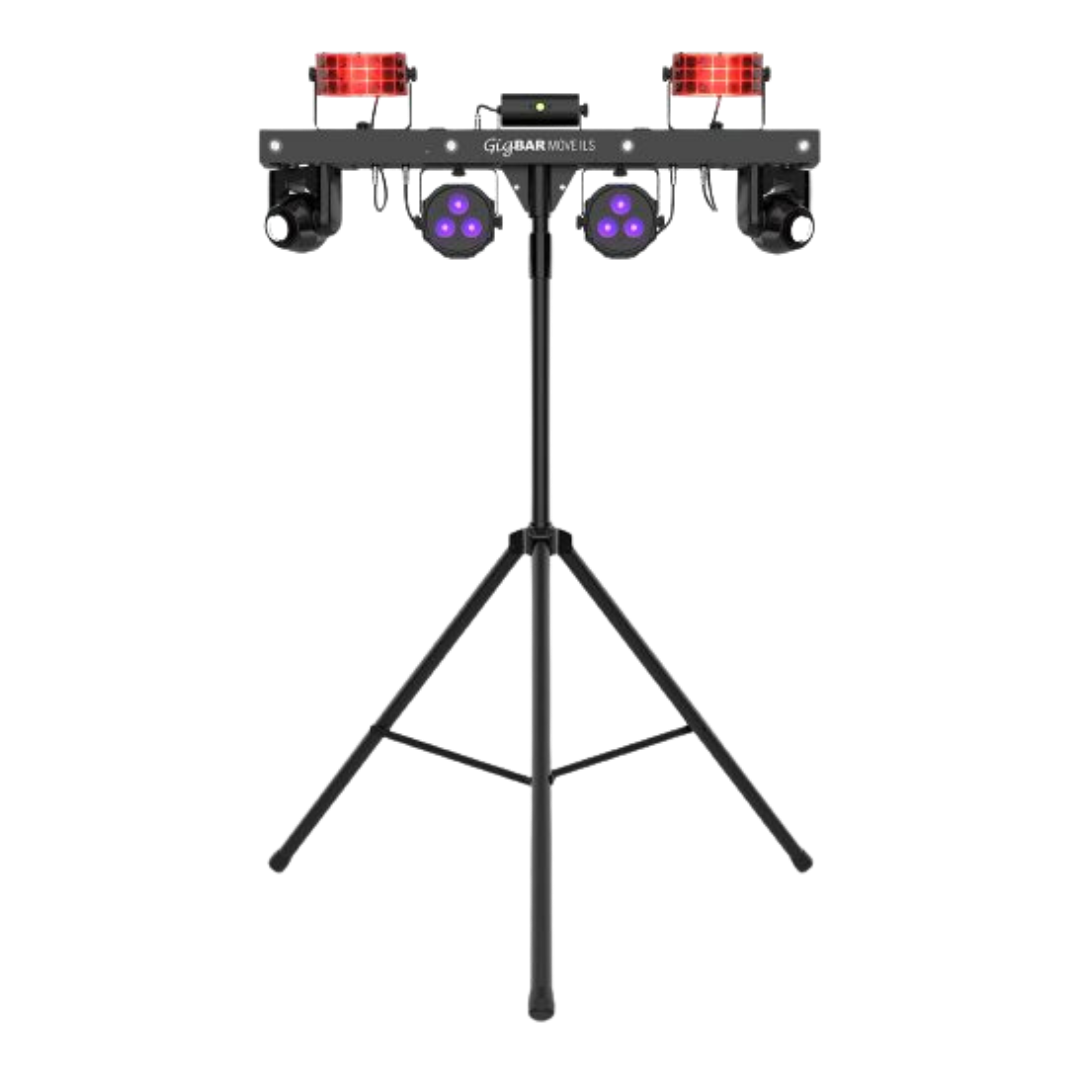 GigBAR Move ILS party lighting system on a stand